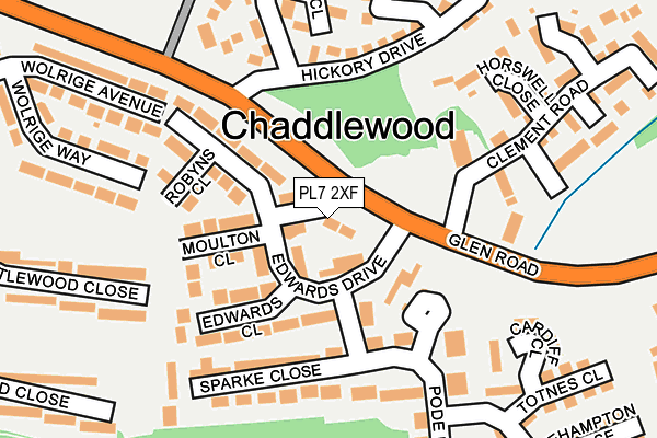 PL7 2XF map - OS OpenMap – Local (Ordnance Survey)