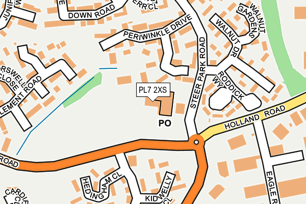 PL7 2XS map - OS OpenMap – Local (Ordnance Survey)