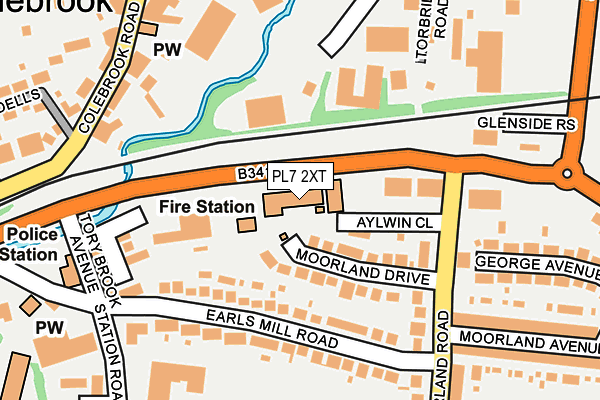 PL7 2XT map - OS OpenMap – Local (Ordnance Survey)