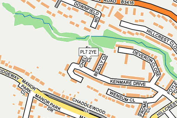 PL7 2YE map - OS OpenMap – Local (Ordnance Survey)