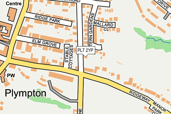 PL7 2YP map - OS OpenMap – Local (Ordnance Survey)