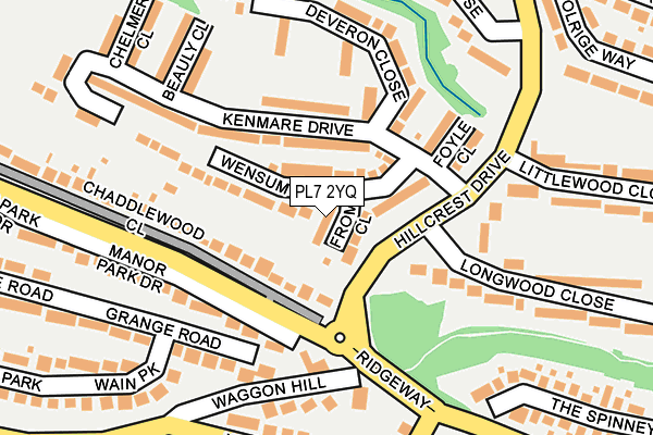 PL7 2YQ map - OS OpenMap – Local (Ordnance Survey)