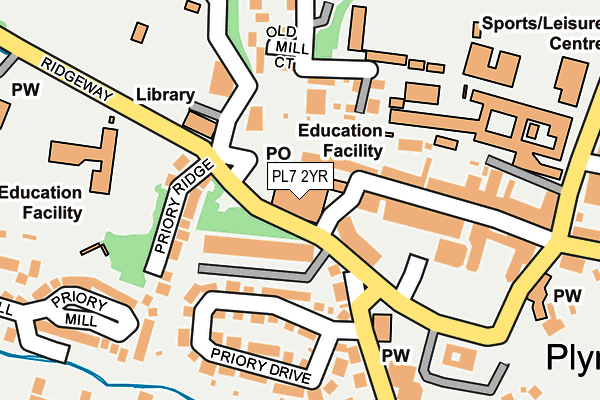 PL7 2YR map - OS OpenMap – Local (Ordnance Survey)