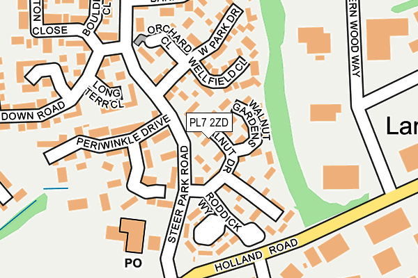 PL7 2ZD map - OS OpenMap – Local (Ordnance Survey)
