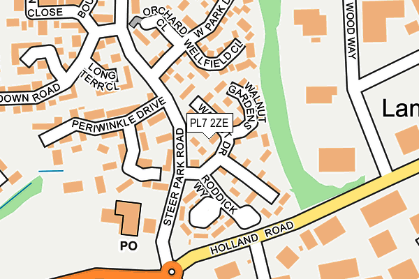 PL7 2ZE map - OS OpenMap – Local (Ordnance Survey)