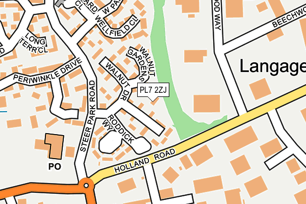 PL7 2ZJ map - OS OpenMap – Local (Ordnance Survey)