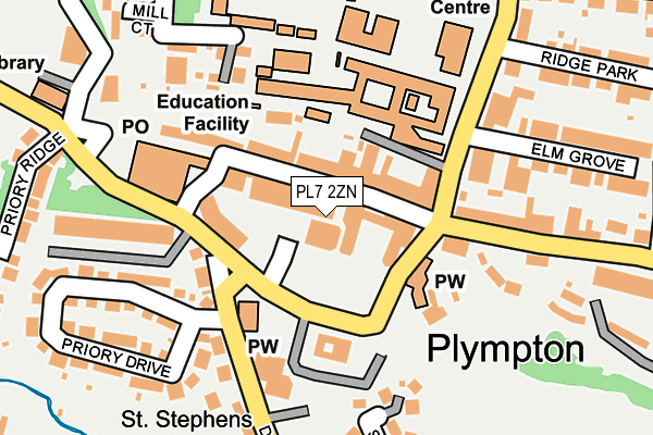 PL7 2ZN map - OS OpenMap – Local (Ordnance Survey)