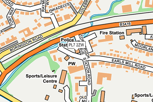 PL7 2ZW map - OS OpenMap – Local (Ordnance Survey)