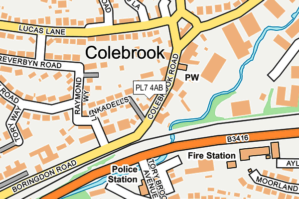 PL7 4AB map - OS OpenMap – Local (Ordnance Survey)