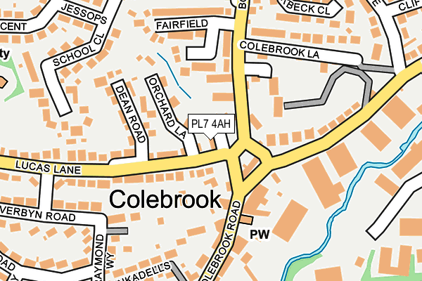 PL7 4AH map - OS OpenMap – Local (Ordnance Survey)