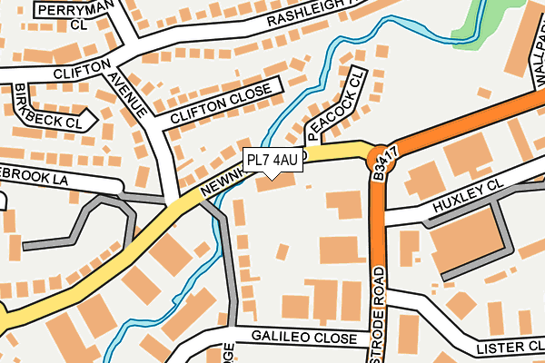 PL7 4AU map - OS OpenMap – Local (Ordnance Survey)