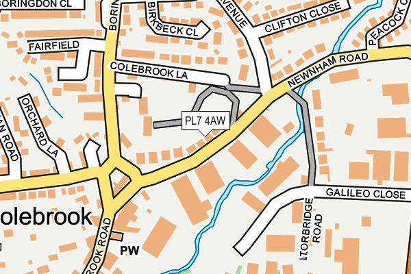 PL7 4AW map - OS OpenMap – Local (Ordnance Survey)