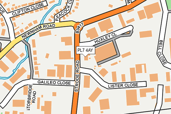 PL7 4AY map - OS OpenMap – Local (Ordnance Survey)