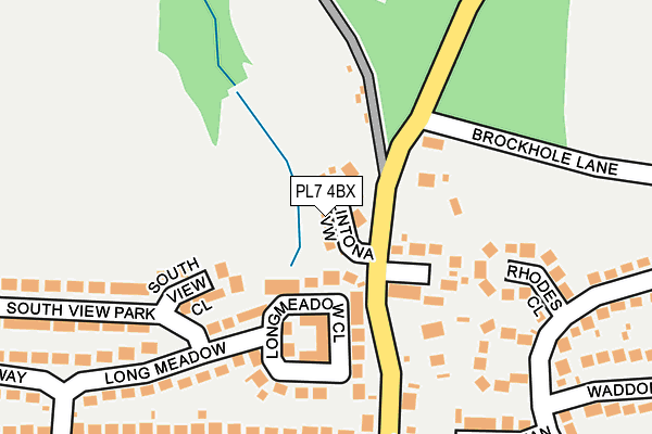PL7 4BX map - OS OpenMap – Local (Ordnance Survey)