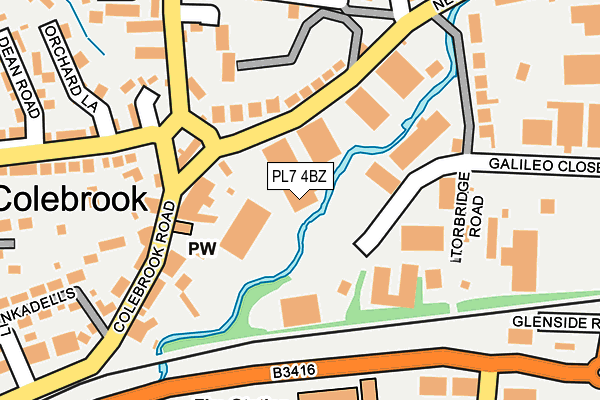 PL7 4BZ map - OS OpenMap – Local (Ordnance Survey)