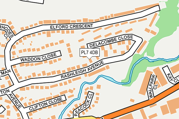 PL7 4DB map - OS OpenMap – Local (Ordnance Survey)