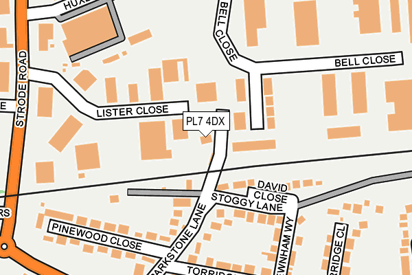 PL7 4DX map - OS OpenMap – Local (Ordnance Survey)