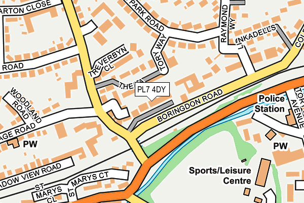 PL7 4DY map - OS OpenMap – Local (Ordnance Survey)