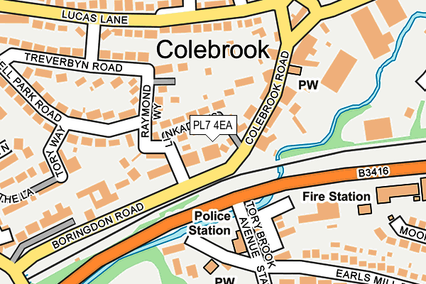 PL7 4EA map - OS OpenMap – Local (Ordnance Survey)