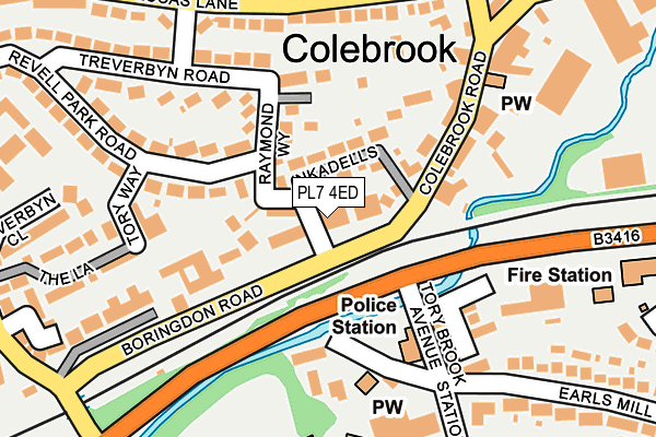 PL7 4ED map - OS OpenMap – Local (Ordnance Survey)