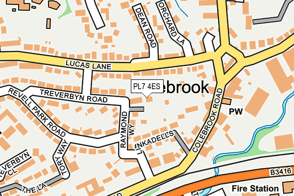 PL7 4ES map - OS OpenMap – Local (Ordnance Survey)