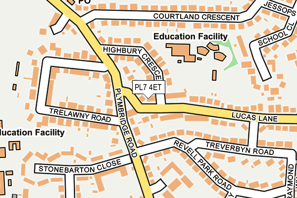 PL7 4ET map - OS OpenMap – Local (Ordnance Survey)