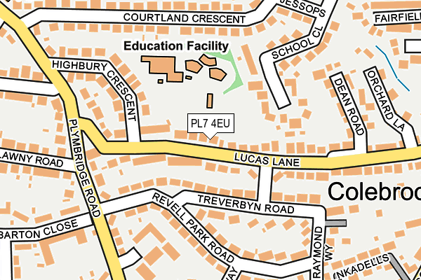 PL7 4EU map - OS OpenMap – Local (Ordnance Survey)