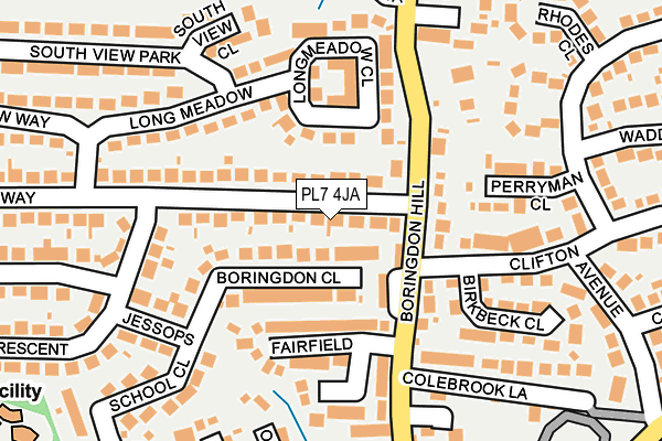 PL7 4JA map - OS OpenMap – Local (Ordnance Survey)