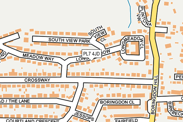 PL7 4JD map - OS OpenMap – Local (Ordnance Survey)