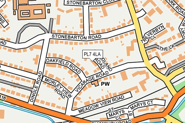 PL7 4LA map - OS OpenMap – Local (Ordnance Survey)