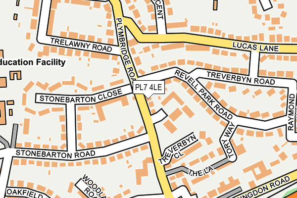 PL7 4LE map - OS OpenMap – Local (Ordnance Survey)