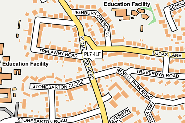 PL7 4LF map - OS OpenMap – Local (Ordnance Survey)