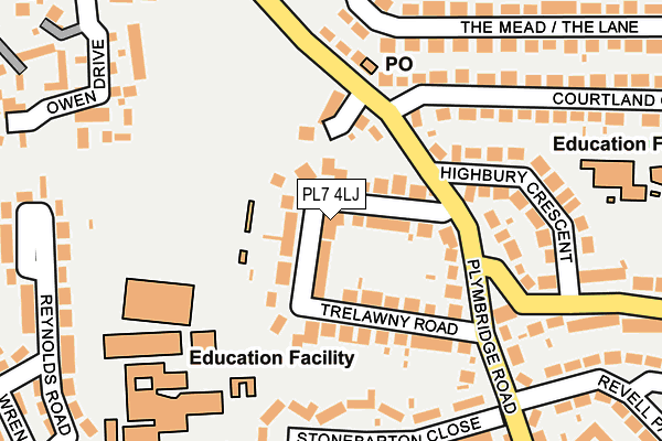 PL7 4LJ map - OS OpenMap – Local (Ordnance Survey)