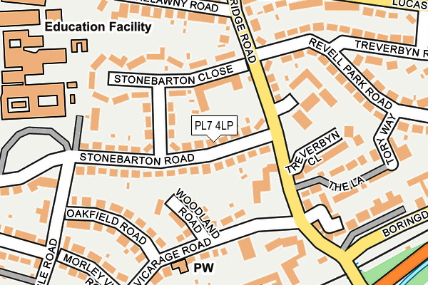 PL7 4LP map - OS OpenMap – Local (Ordnance Survey)