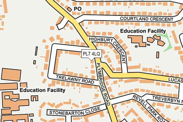 PL7 4LQ map - OS OpenMap – Local (Ordnance Survey)