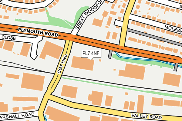 PL7 4NF map - OS OpenMap – Local (Ordnance Survey)