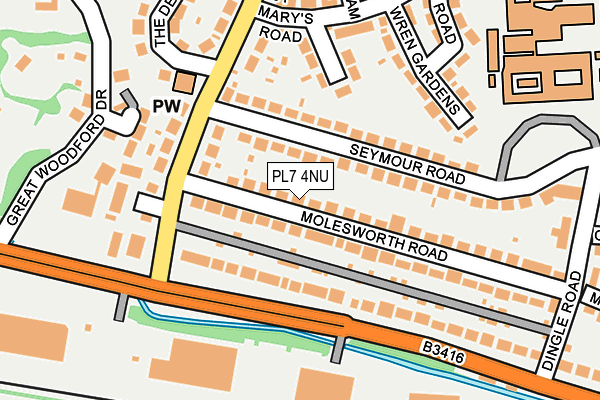 PL7 4NU map - OS OpenMap – Local (Ordnance Survey)