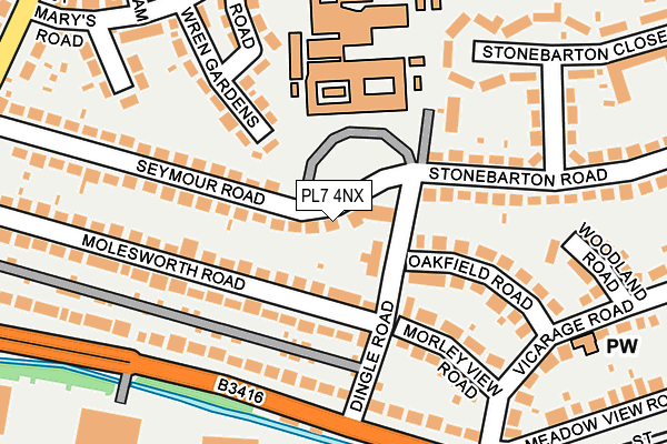 PL7 4NX map - OS OpenMap – Local (Ordnance Survey)