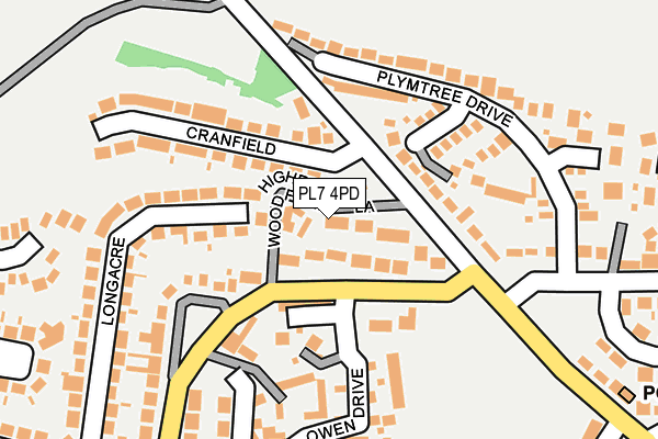 PL7 4PD map - OS OpenMap – Local (Ordnance Survey)