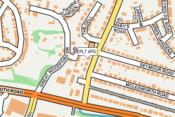 PL7 4PG map - OS OpenMap – Local (Ordnance Survey)