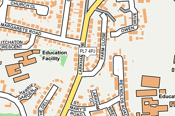 PL7 4PJ map - OS OpenMap – Local (Ordnance Survey)