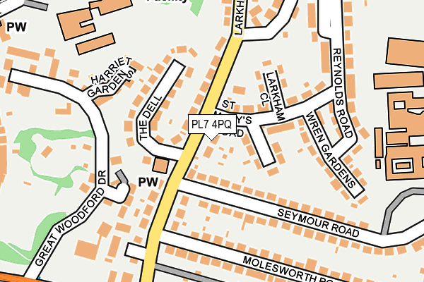 PL7 4PQ map - OS OpenMap – Local (Ordnance Survey)