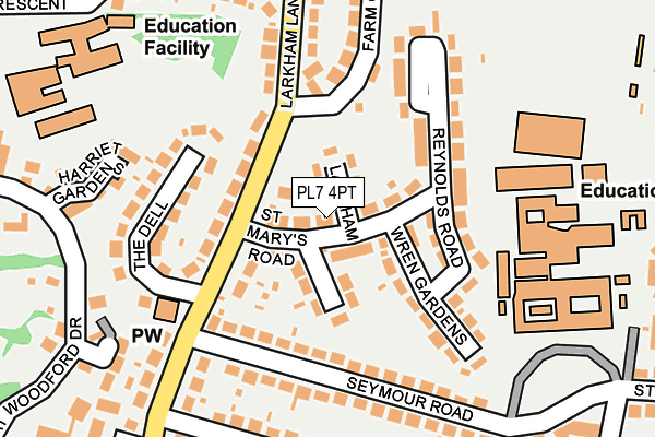 PL7 4PT map - OS OpenMap – Local (Ordnance Survey)