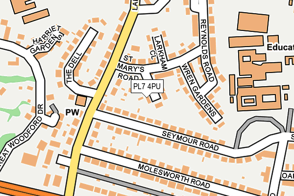 PL7 4PU map - OS OpenMap – Local (Ordnance Survey)