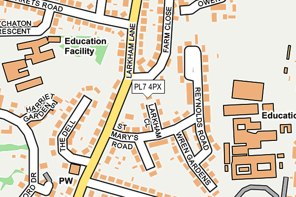 PL7 4PX map - OS OpenMap – Local (Ordnance Survey)