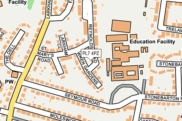 PL7 4PZ map - OS OpenMap – Local (Ordnance Survey)