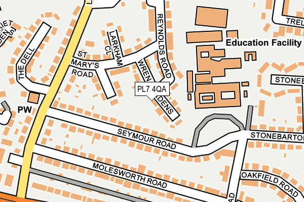 PL7 4QA map - OS OpenMap – Local (Ordnance Survey)