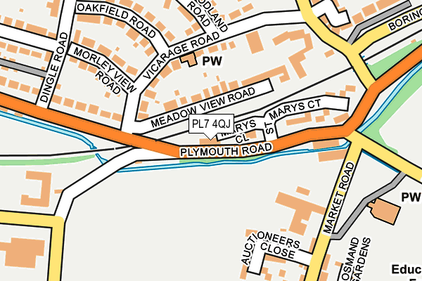 PL7 4QJ map - OS OpenMap – Local (Ordnance Survey)