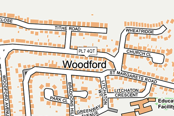 PL7 4QT map - OS OpenMap – Local (Ordnance Survey)
