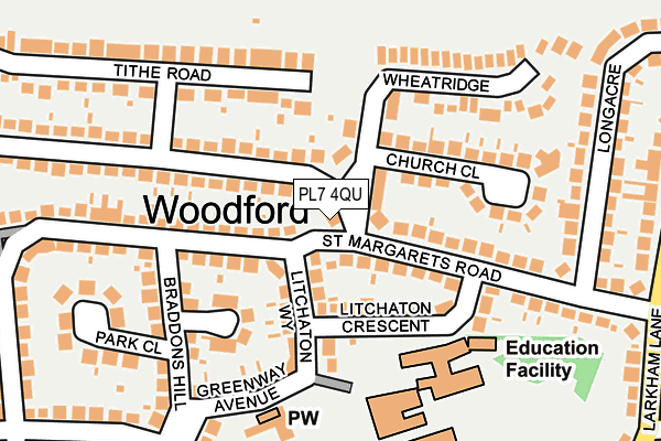 PL7 4QU map - OS OpenMap – Local (Ordnance Survey)